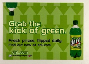 2003 Upside Down 7UP Fruit Flavored Soda Advertising Postcard Kick of Green 