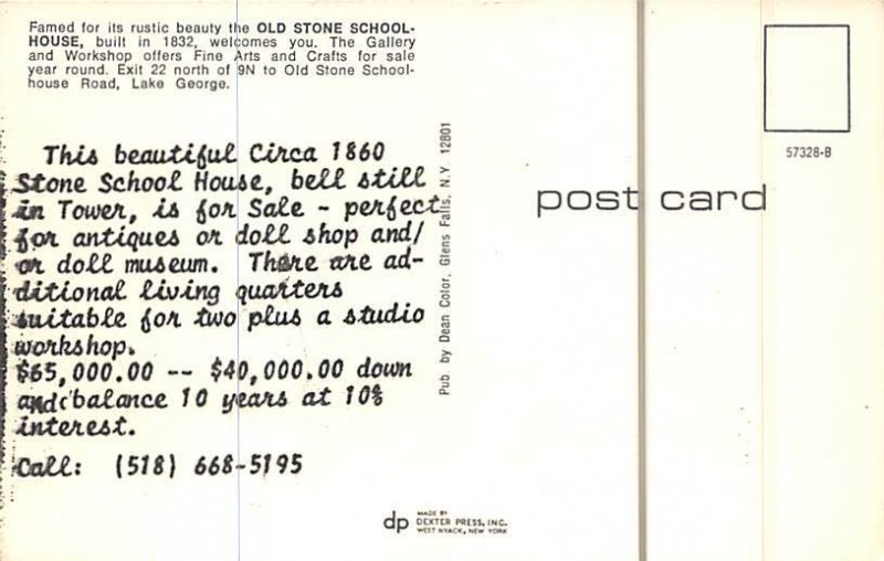 Old Stone School House Glen Falls, New York NY