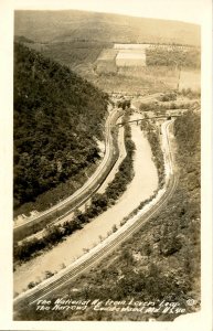 MD - Cumberland. Hwy US 40 at the Narrows, from Lover's Leap.  RPPC