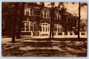 1948 Indianapolis Indiana Vintage Postcard Alverno Hall Marian College Building