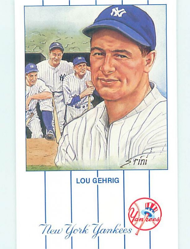 S Yankees Baseball Postcard LOU Gehrig Bronx New York City NY Ag United States