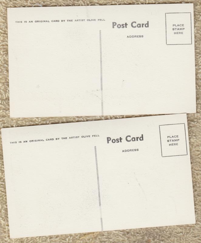 Humorous Bears Postcards Cartoon By Olive Fell