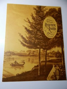 Vintage The Regency Room Restaurant Menu Roanoke, Virginia