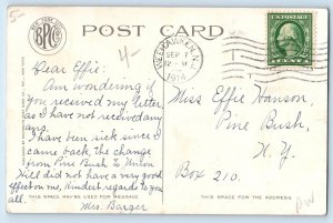 1914 Water Tower Reservoir From Union Hill New Jersey NJ Clifton Park Postcard