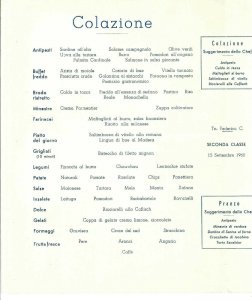 MK-062 Italy TN Federico C Cruise Ship Menu Vintage Sept 1960 Art Cover