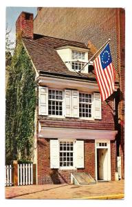 Betsy Ross House Philadelphia PA American Flag Vintage Mike Roberts Postcard