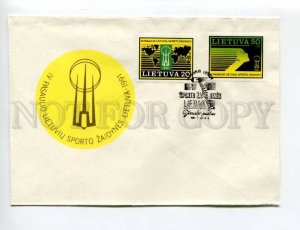 406635 Lithuania 1991 year Sport postal COVER