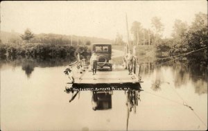 Rumford Point Maine ME Early Car Ferry c1910 Real Photo Postcard