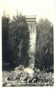 Real Photo - Waterfall - Bernheimer Japanese Gardens, Iowa IA  