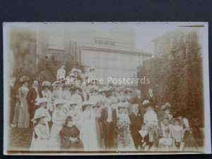 Wedding Theme (21) BRIDE & GROOM Best Man Brides Maid Flowers - Old RP Postcard