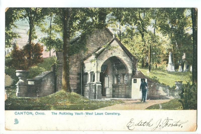 Canton, Ohio, The McKinley Vault, West Lawn Cemetery, 1907 used Postcard