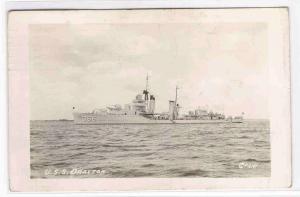 USS Drayton US Navy Destroyer 1941 RPPC postcard