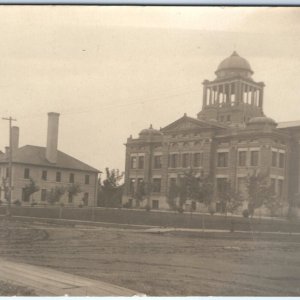 c1900s Crookston, Minn. RPPC Polk County Courthouse Real Photo UDB PC MN A136