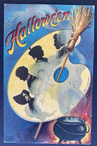 1914 Warren OH USA Picture Postcard Cover The Black Art Halloween