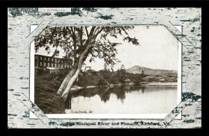 1910 Richford VT The Missiquoi River and Pinnacle A.G. Corliss Postcard 187 
