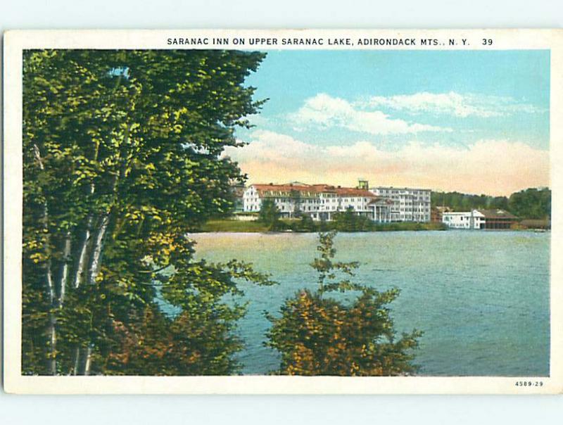 Unused W-Border SARANIC INN HOTEL Adirondacks New York NY u9204