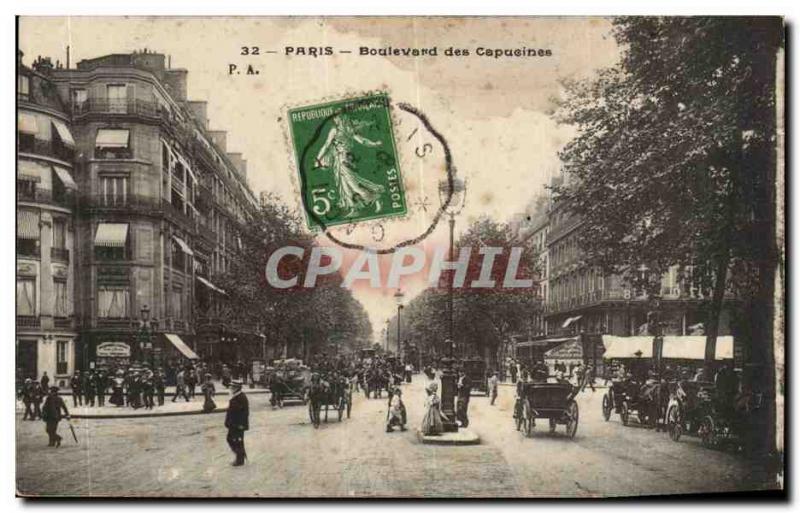 Paris Old Postcard Boulevard des Capucines