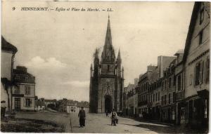 CPA HENNEBONT - Église et Place du Marche (205734)