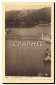 Postcard Old New Bridge Treboul Cantal above the old Romanesque bridge the Tr...