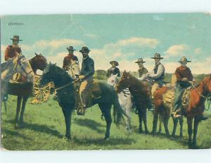 Divided-Back Western COWBOYS ON HORSEBACK HM7449