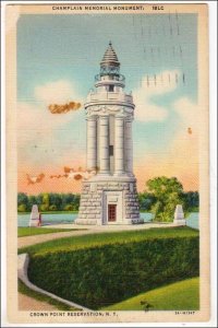 Champlain Memorial Monument, Crown Point Reservation NY (damaged)