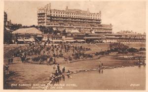 uk14047 sunken gardens and palace hotel  southend on sea real photo  uk