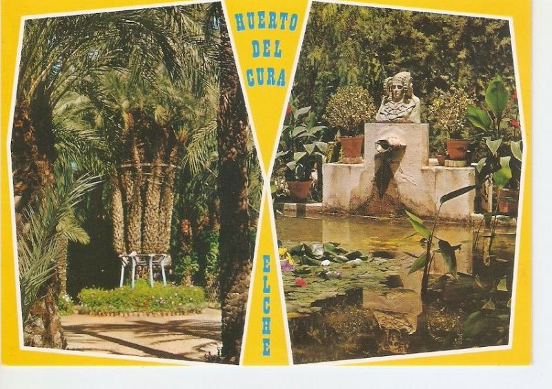 Postal 029510 : Elche Huerto del Cura. La Palmera Imperial y el Tocador de l...