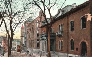 Vintage Postcard Public Library Building Landmark Worcester Massachusetts MA