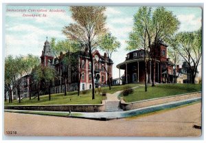 c1950's Immaculate Conception Academy School Campus Davenport Iowa IA Postcard