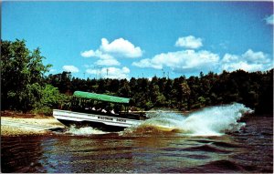 Original Wisconsin Ducks River Duck Dells WI Vintage Postcard Unposted Tour Vtg 