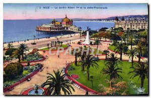 Postcard Old Nice the Albert I garden and Jetee Promenade