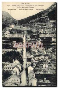 Old Postcard Briancon General view and Chaussee City the highest in Europe