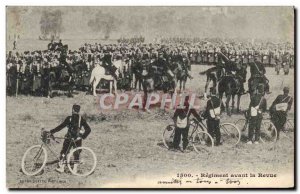 Old Postcard Militaria Alpine Regiment Hunters before the magazine Velo Cycle