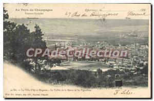 Postcard Old villa Epernay Ay and Magenta