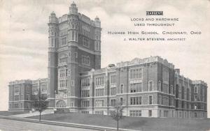 Cincinnati Ohio Hughes High School Exterior View Antique Postcard J67934 