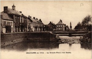 CPA CHAULNES en 1914 - La Grande Place (vue Ouest) (514539)