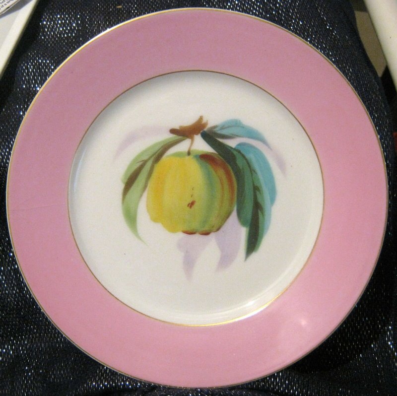 Gorgeous Decorative plate of fruit with great colours approx 8 1/2 ins wide