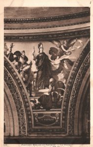 Vintage Postcard 1910s Peintures Murales du Pantheon La Patrie Paris France FR