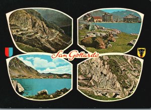 Postcard San Gotardo St Gotthard Pass Connecting Northern & Southern Switzerland