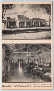 PASADENA, California CA ~ Dining Room HILLCREST DAIRY PRODUCTS Postcard