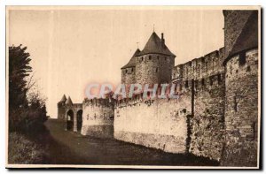 Old Postcard in Carcassonne la Cite and the Bass Strings Tour Narbonne