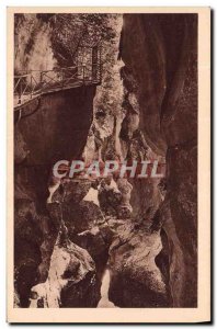 Old Postcard Gorges Du Fier Out Grooves