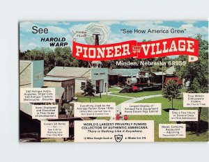 Postcard See How America Grew, Harold Warp Pioneer Village, Minden, Nebraska