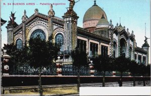 Argentina Pabellon Argentino Buenos Aires Vintage Postcard C066