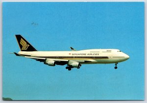 Airplane Postcard Singapore Airlines Boeing 747-400 9V-SMF Landing Gear DO12