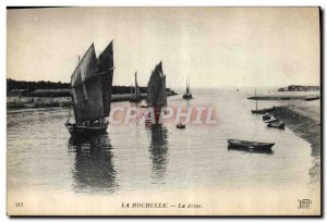 Postcard Old Fishing Boat La Rochelle the jetty