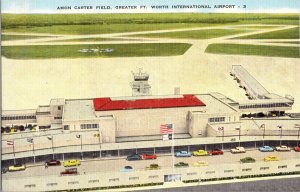Amon Carter Field, Greater Fort Worth International Airport TX Vtg Postcard L48
