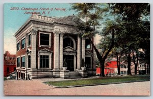 Jamestown New York~Chautauqua School Of Nursing~Columned Entrance~Vintage PC