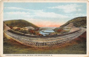 Horseshoe Curve Main Line Penn Railroad Pennsylvania 1910c postcard