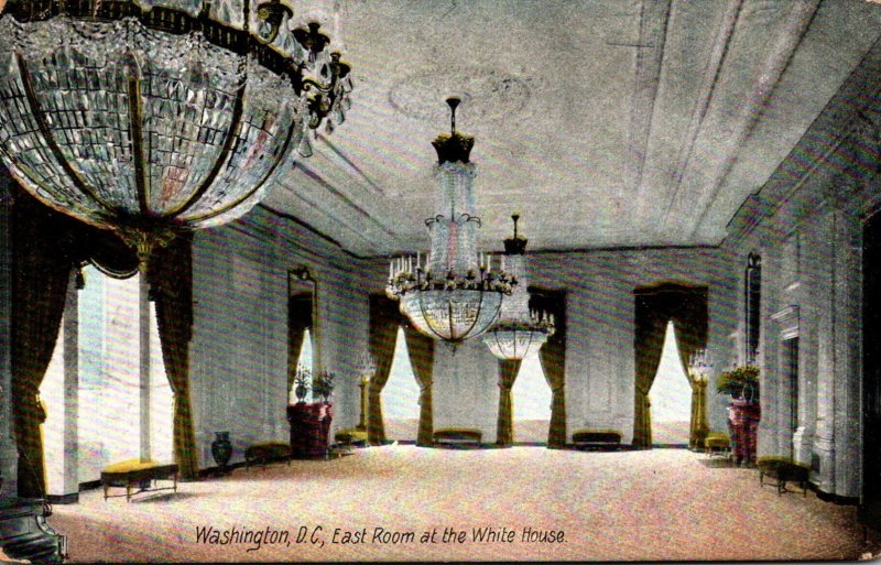 Washington D C East Room At The White House 1910